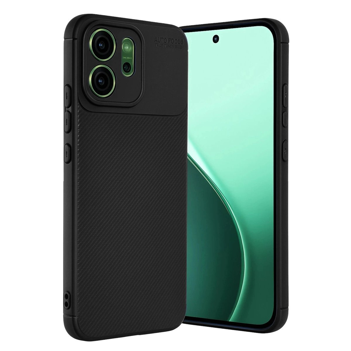 Oppo Reno 14 Auto Focus Karbon Kapak - Siyah