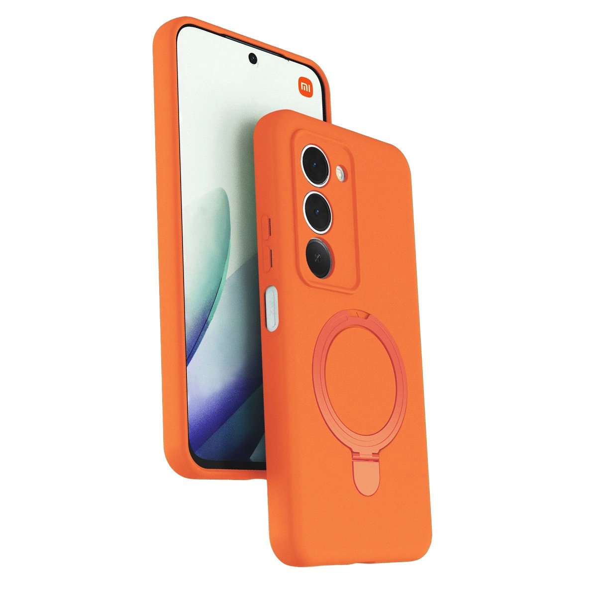 Xiaomi Redmi 15 4g Regal Magsafe Standlı Kapak - Turuncu Xiaomi Redmi 15 4g Regal Magsafe Standlı Kapak - Turuncu