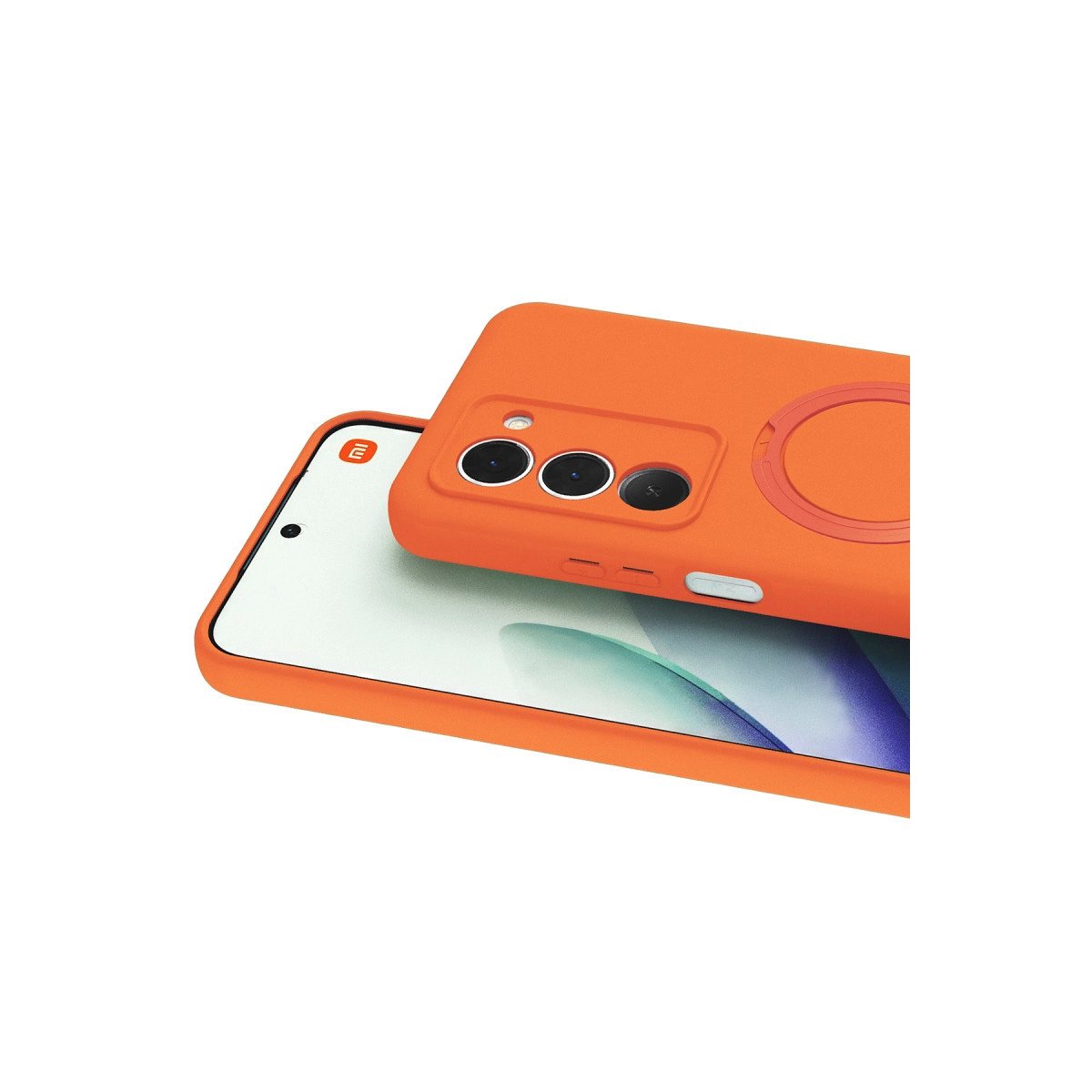 Xiaomi Redmi 15 4g Regal Magsafe Standlı Kapak - Turuncu Xiaomi Redmi 15 4g Regal Magsafe Standlı Kapak - Turuncu