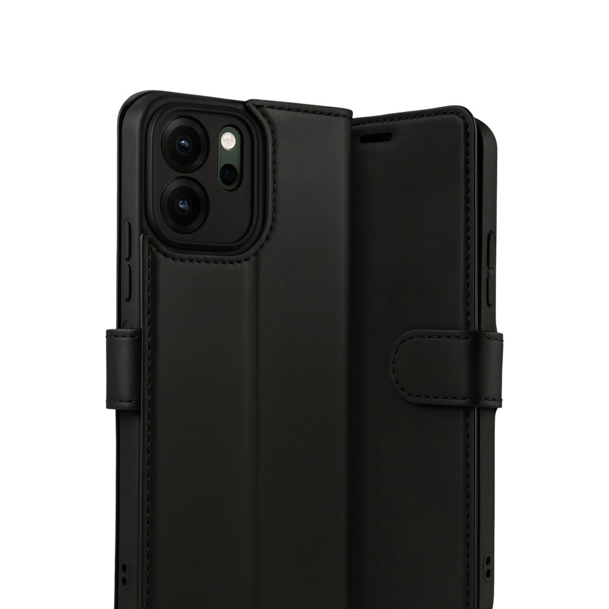 Oppo Reno 14f Trend S Plus Kapaklı Kılıf - Siyah Oppo Reno 14f Trend S Plus Kapaklı Kılıf - Siyah