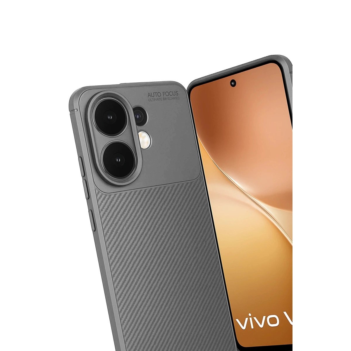 Vivo V60 5g Auto Focus Karbon Kapak - Gri Vivo V60 5g Auto Focus Karbon Kapak - Gri