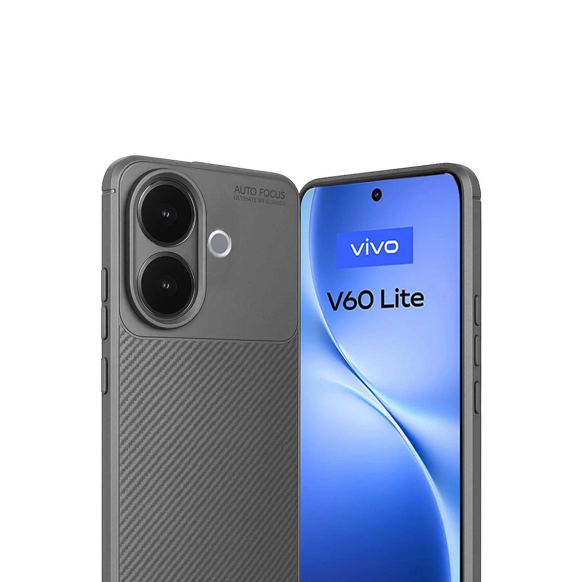 Vivo V60 Lite Auto Focus Karbon Kapak - Gri Vivo V60 Lite Auto Focus Karbon Kapak - Gri
