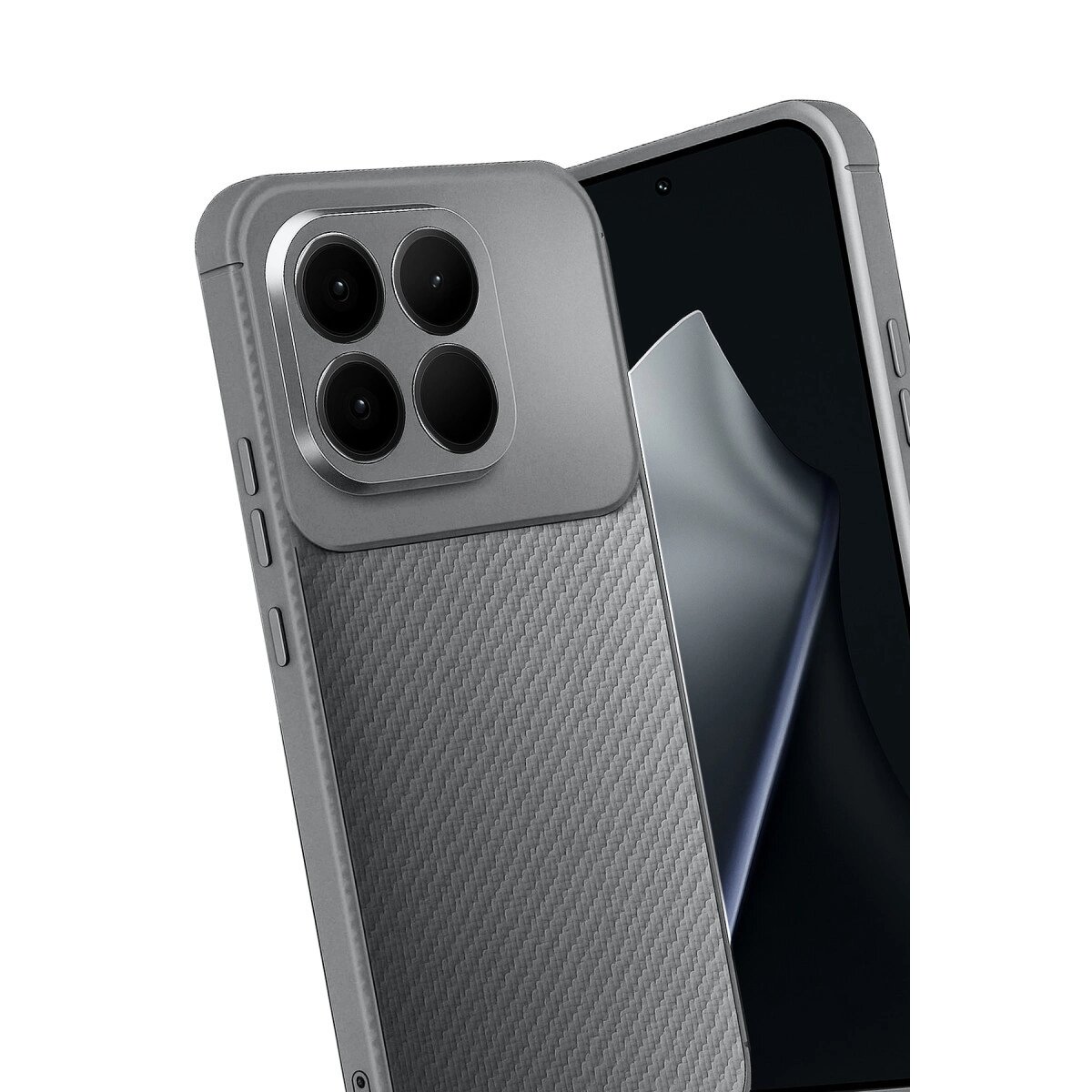 Xiaomi Mi 15t Auto Focus Karbon Kapak - Gri Xiaomi Mi 15t Auto Focus Karbon Kapak - Gri