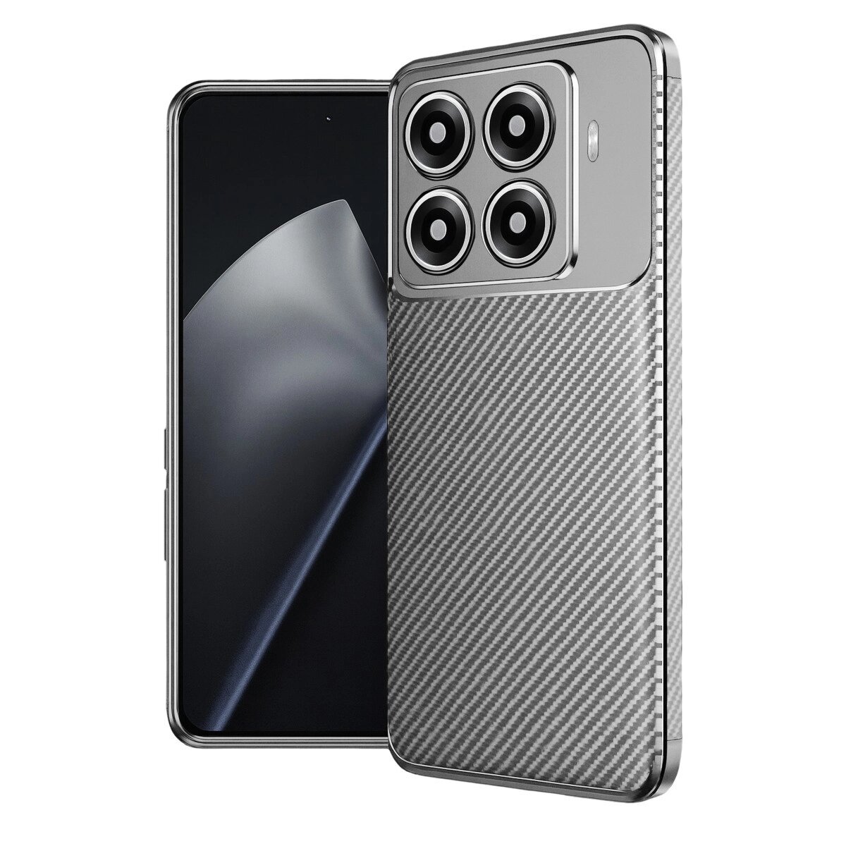 Xiaomi Mi 15t Pro Auto Focus Karbon Kapak - Gri Xiaomi Mi 15t Pro Auto Focus Karbon Kapak - Gri