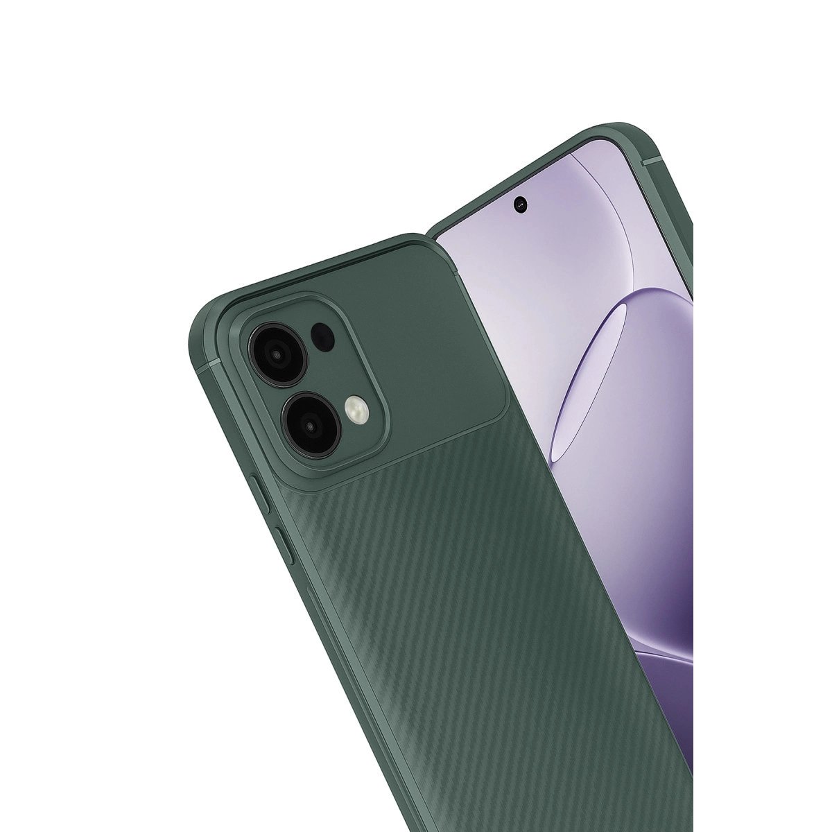 Oppo A6 Pro 4g Auto Focus Karbon Kapak - Koyu Yeşil Oppo A6 Pro 4g Auto Focus Karbon Kapak - Koyu Yeşil