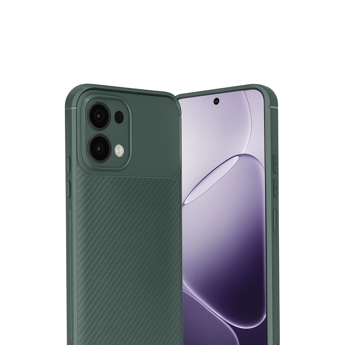 Oppo A6 Pro 4g Auto Focus Karbon Kapak - Koyu Yeşil Oppo A6 Pro 4g Auto Focus Karbon Kapak - Koyu Yeşil