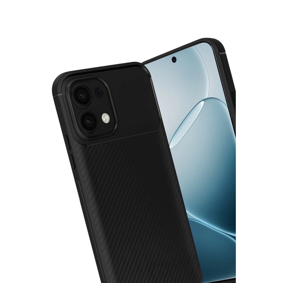Oppo A6 Pro 4g Auto Focus Karbon Kapak - Siyah Oppo A6 Pro 4g Auto Focus Karbon Kapak - Siyah