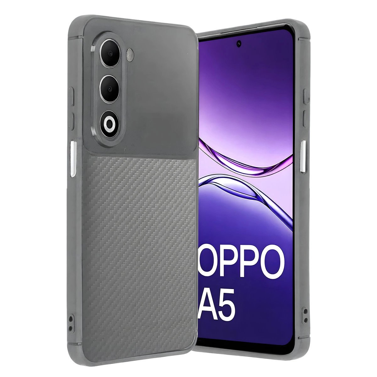 Oppo A5 4g Auto Focus Karbon Kapak - Gri Oppo A5 4g Auto Focus Karbon Kapak - Gri