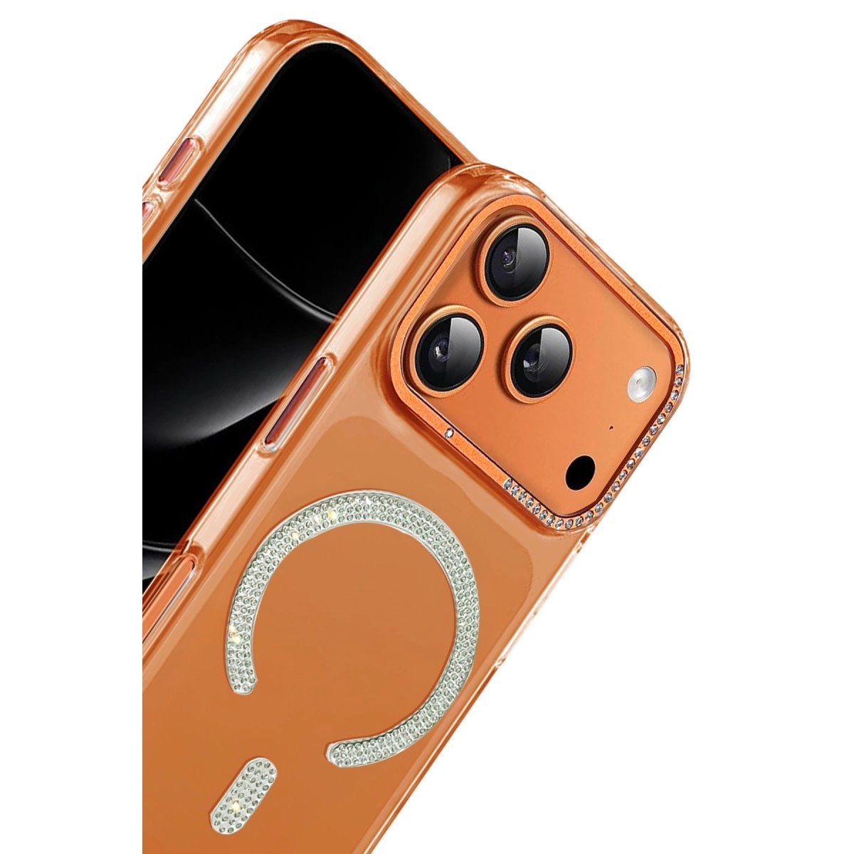 Joko Apple İphone 17 Pro Tash Diamond Magsafe Kapak - Turuncu Joko Apple İphone 17 Pro Tash Diamond Magsafe Kapak - Turuncu
