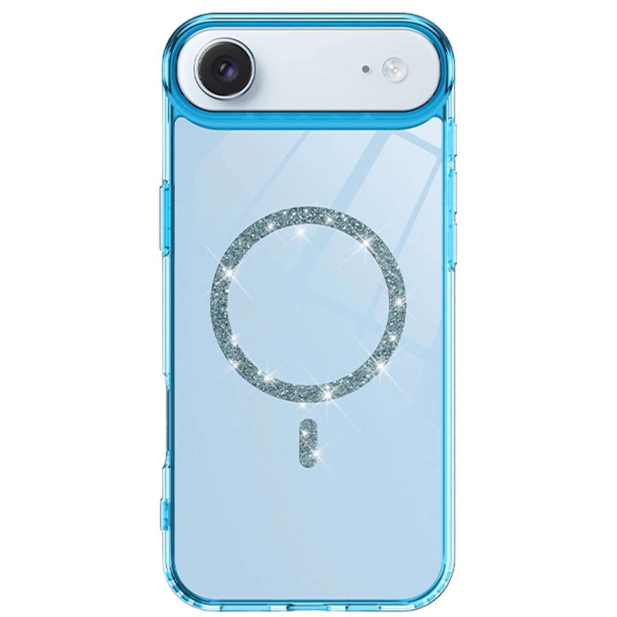 Apple İphone 17 Air Live Diamond Magsafe Kapak - Mavi Apple İphone 17 Air Live Diamond Magsafe Kapak - Mavi