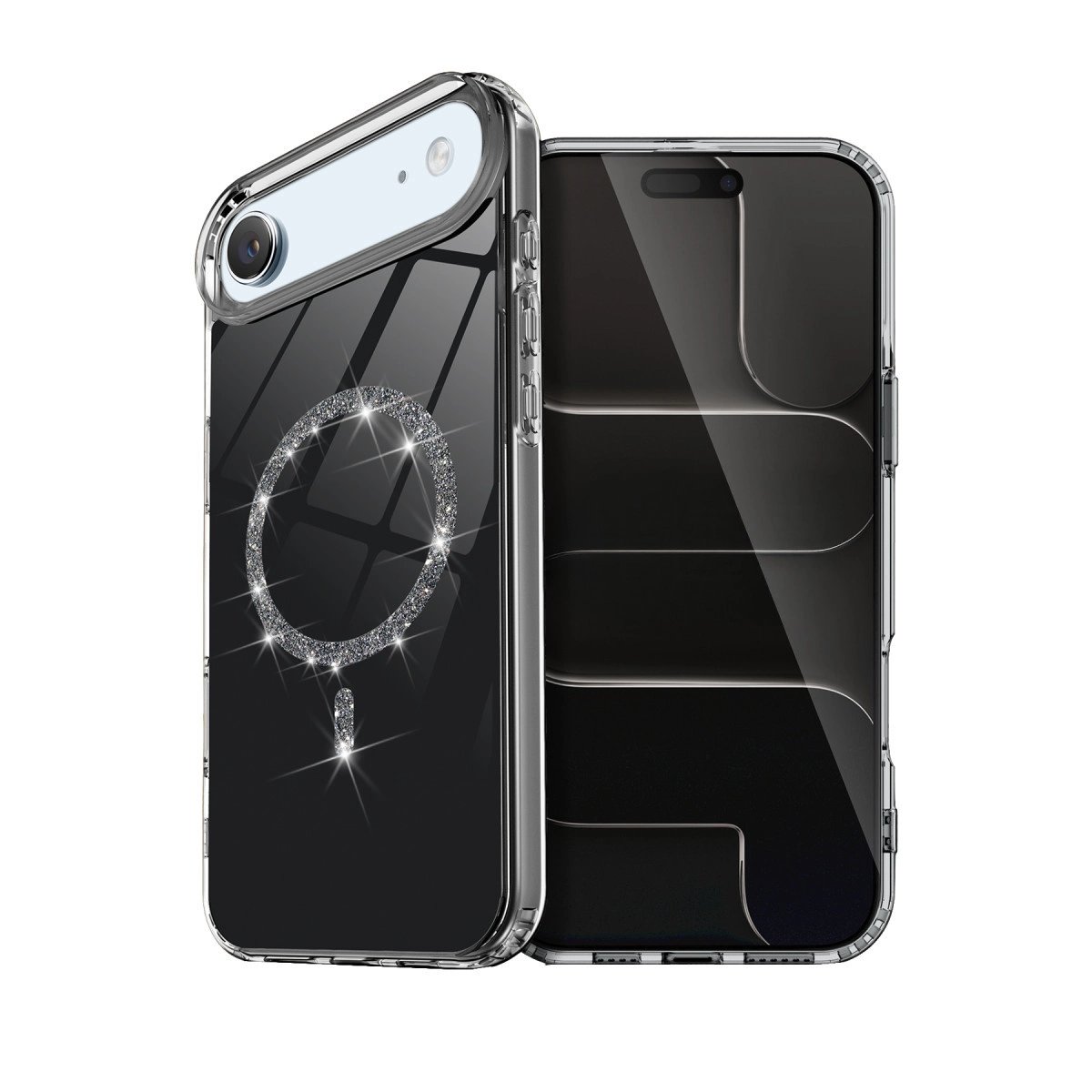 Apple İphone 17 Air Live Diamond Magsafe Kapak - Siyah Apple İphone 17 Air Live Diamond Magsafe Kapak - Siyah