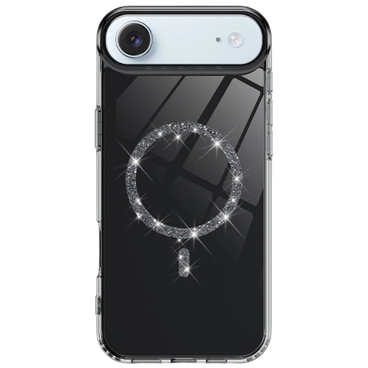 Apple İphone 17 Air Live Diamond Magsafe Kapak - Siyah Apple İphone 17 Air Live Diamond Magsafe Kapak - Siyah