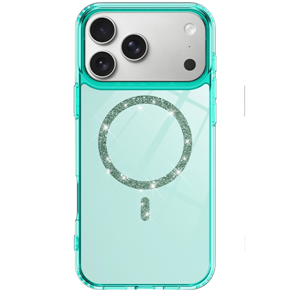 Apple İphone 17 Pro Max Live Diamond Magsafe Kapak - Yeşil Apple İphone 17 Pro Max Live Diamond Magsafe Kapak - Yeşil