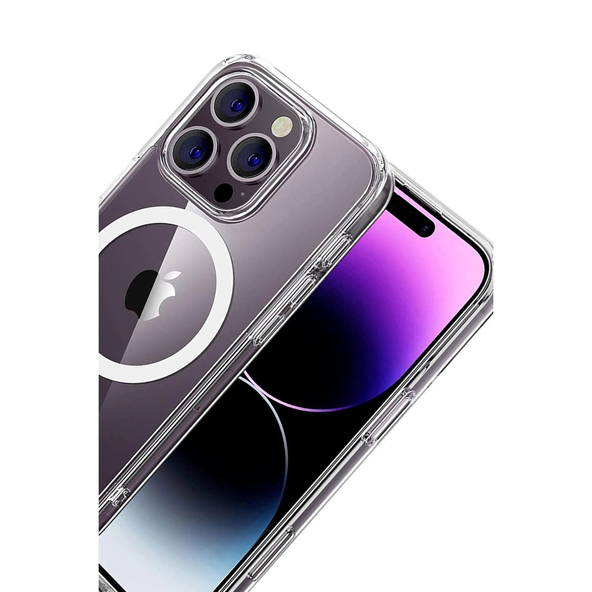Apple İphone 16 Pro Max Combo Sert Şeffaf Magsafe Kapak - Şeffaf Apple İphone 16 Pro Max Combo Sert Şeffaf Magsafe Kapak - Şeffaf