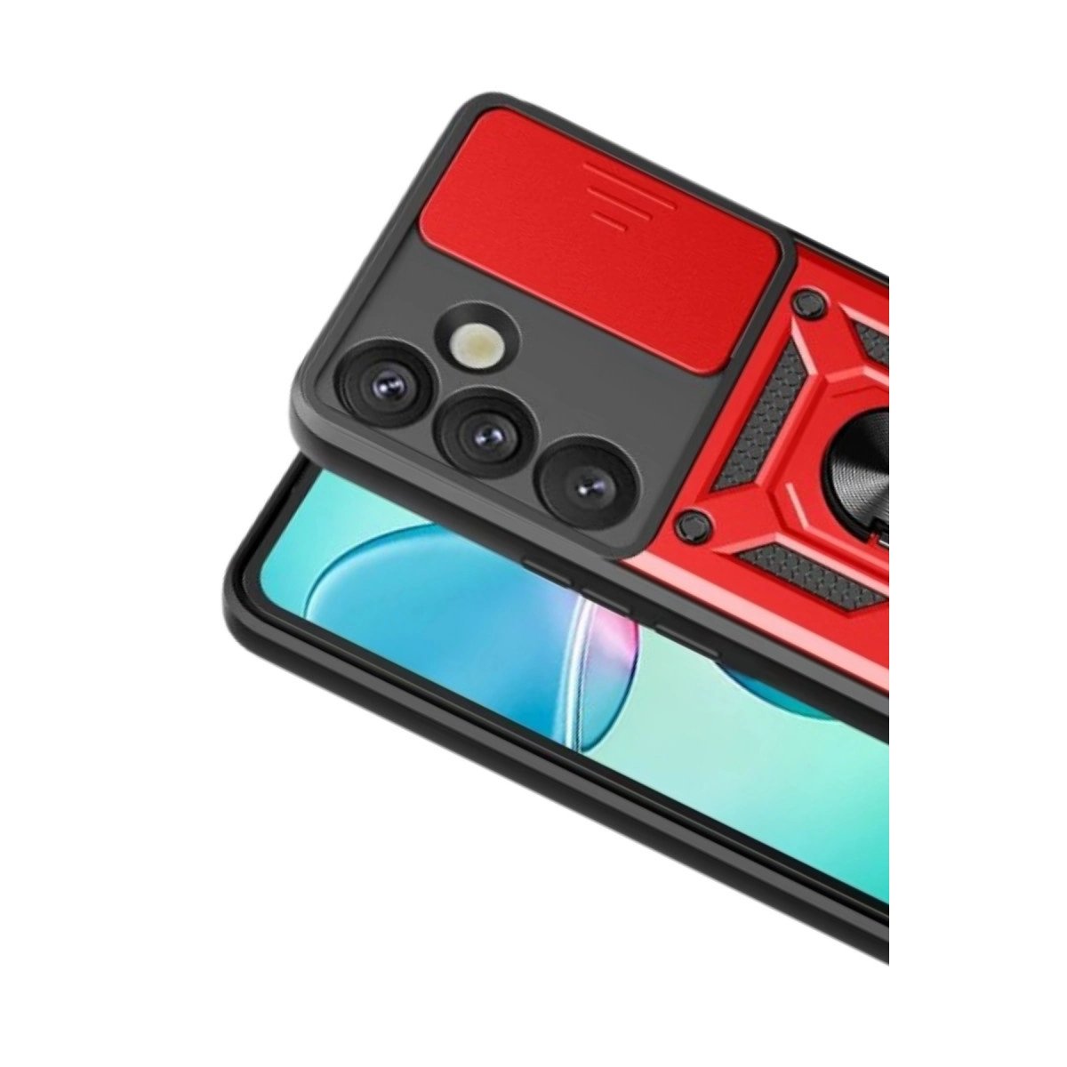 Samsung Galaxy S26 Pars Lens Yüzüklü Silikon - Kırmızı Samsung Galaxy S26 Pars Lens Yüzüklü Silikon - Kırmızı