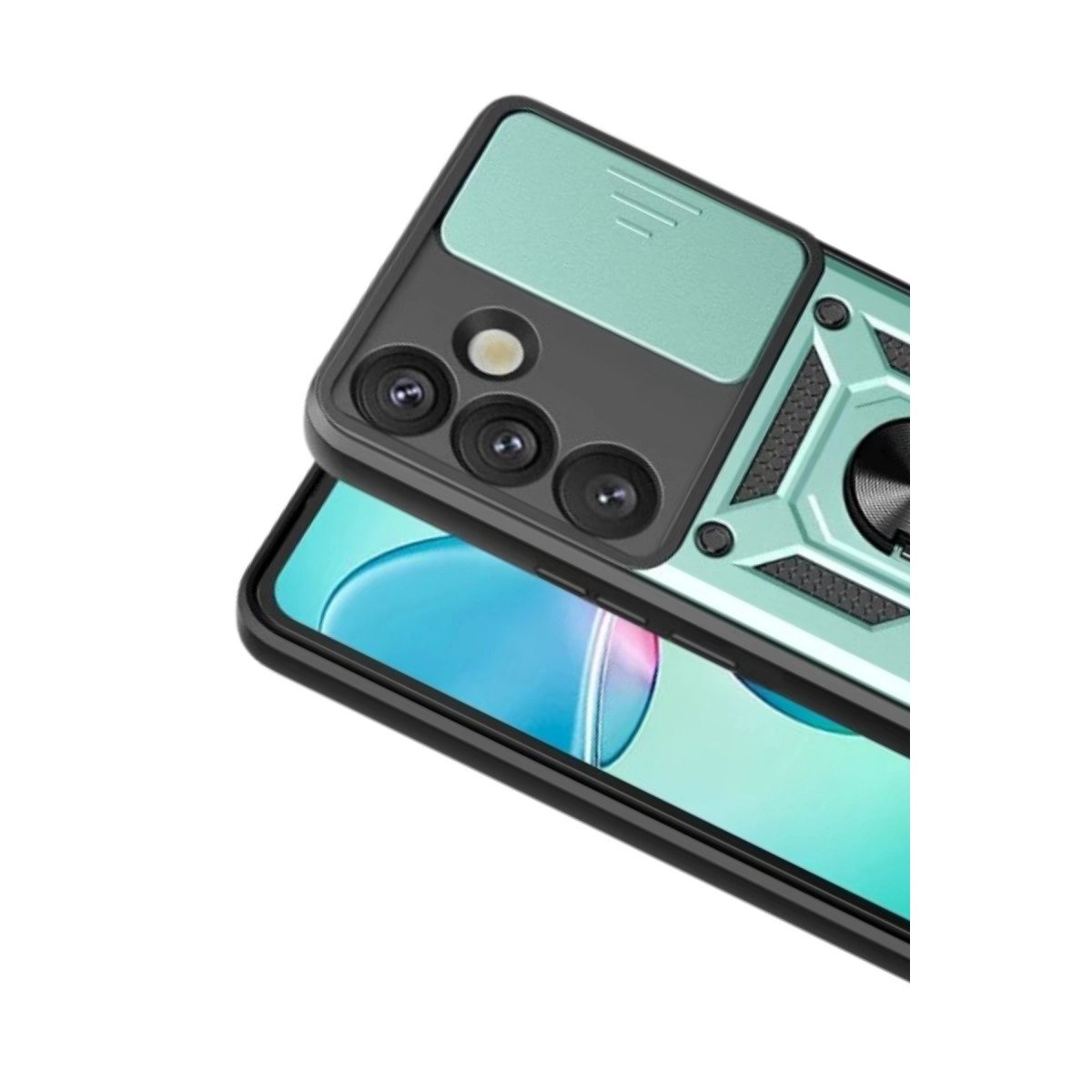 Samsung Galaxy S26 Plus Pars Lens Yüzüklü Silikon - Yeşil Samsung Galaxy S26 Plus Pars Lens Yüzüklü Silikon - Yeşil