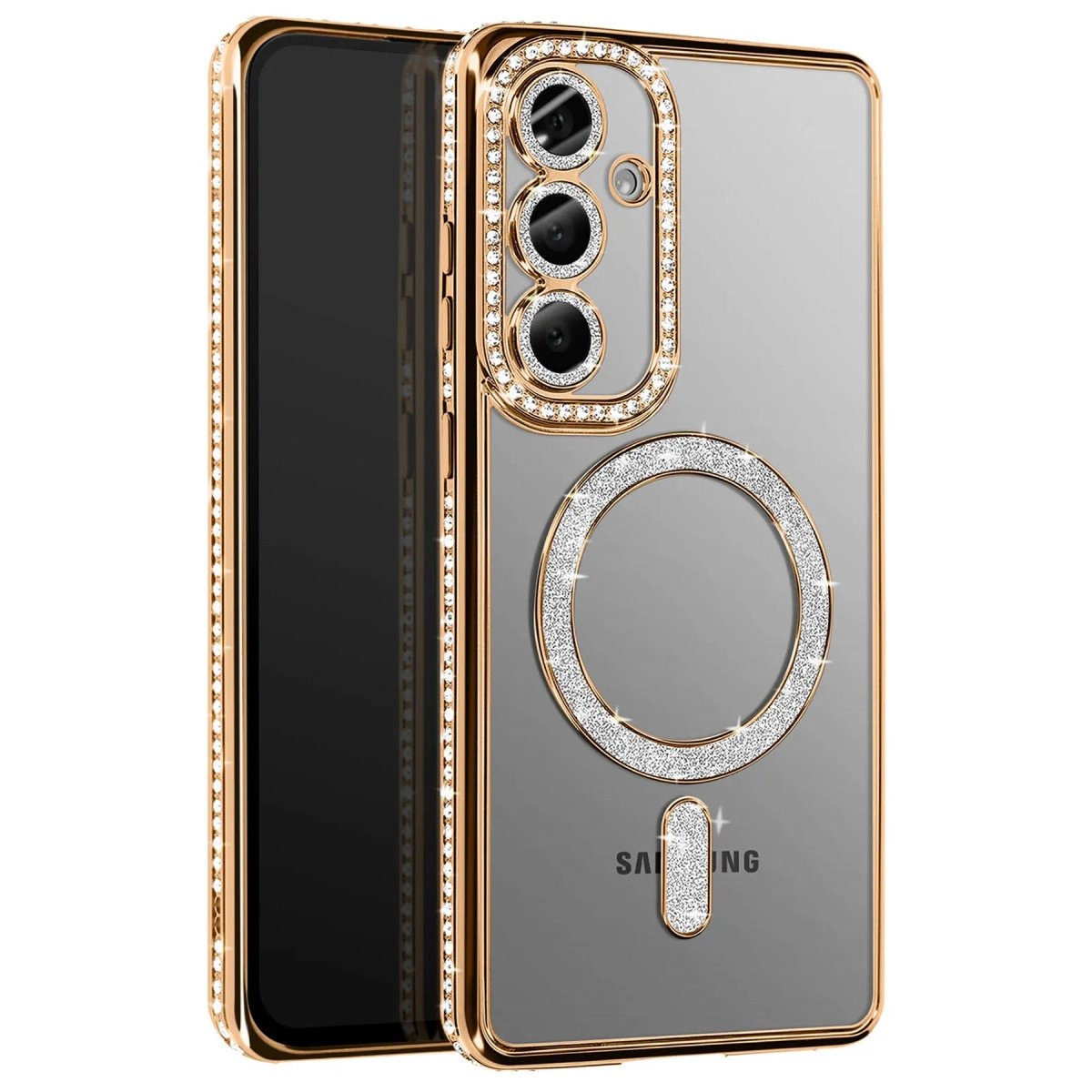 Joko Samsung Galaxy S26 Joke Simli Magneticsafe Kılıf - Gold Joko Samsung Galaxy S26 Joke Simli Magneticsafe Kılıf - Gold