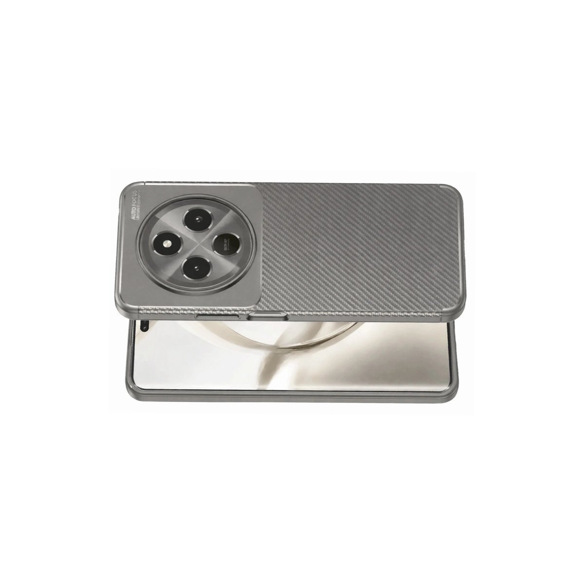 Tecno Spark 30c Kılıf Auto Focus Karbon Kapak - Gri