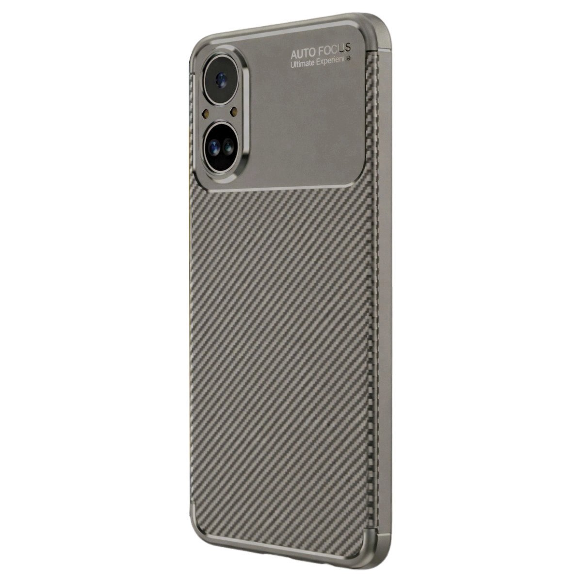 Realme 12 Lite Kılıf Auto Focus Karbon Kapak - Gri
