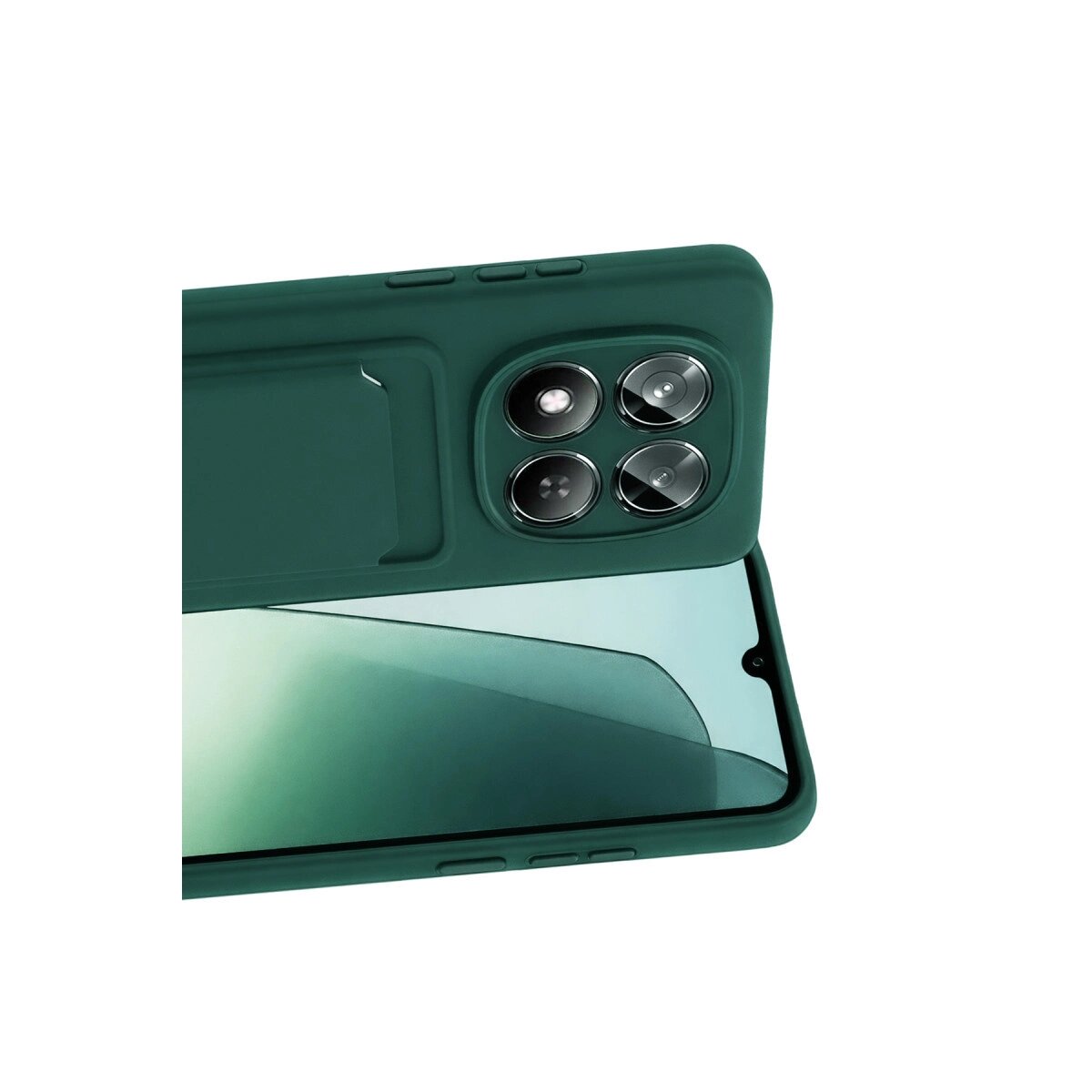 Xiaomi Redmi Note 15 4g Kelvin Kartvizitli Silikon - Koyu Yeşil Xiaomi Redmi Note 15 4g Kelvin Kartvizitli Silikon - Koyu Yeşil
