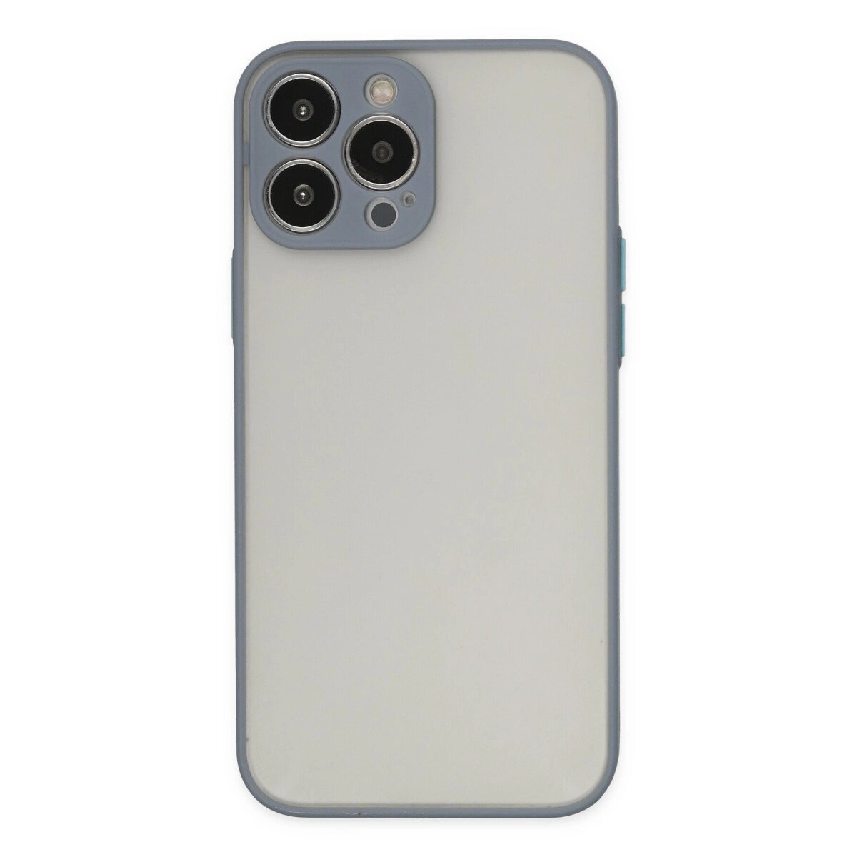 Apple İphone 13 Pro Max Kılıf Montreal Silikon Kapak - Gri Apple İphone 13 Pro Max Kılıf Montreal Silikon Kapak - Gri