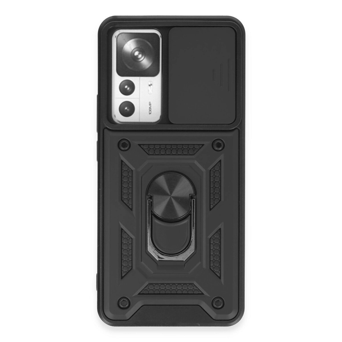 Xiaomi Mi 12t Pro Kılıf Pars Lens Yüzüklü Silikon - Siyah Xiaomi Mi 12t Pro Kılıf Pars Lens Yüzüklü Silikon - Siyah