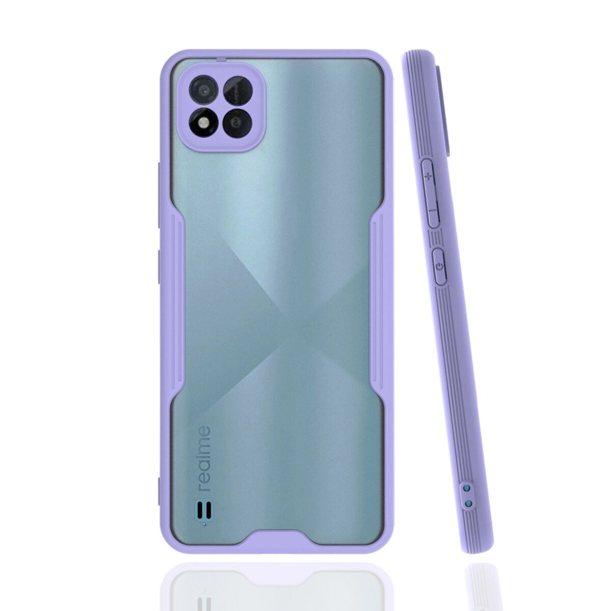 Realme C11 2021 Kılıf Platin Silikon - Lila Realme C11 2021 Kılıf Platin Silikon - Lila