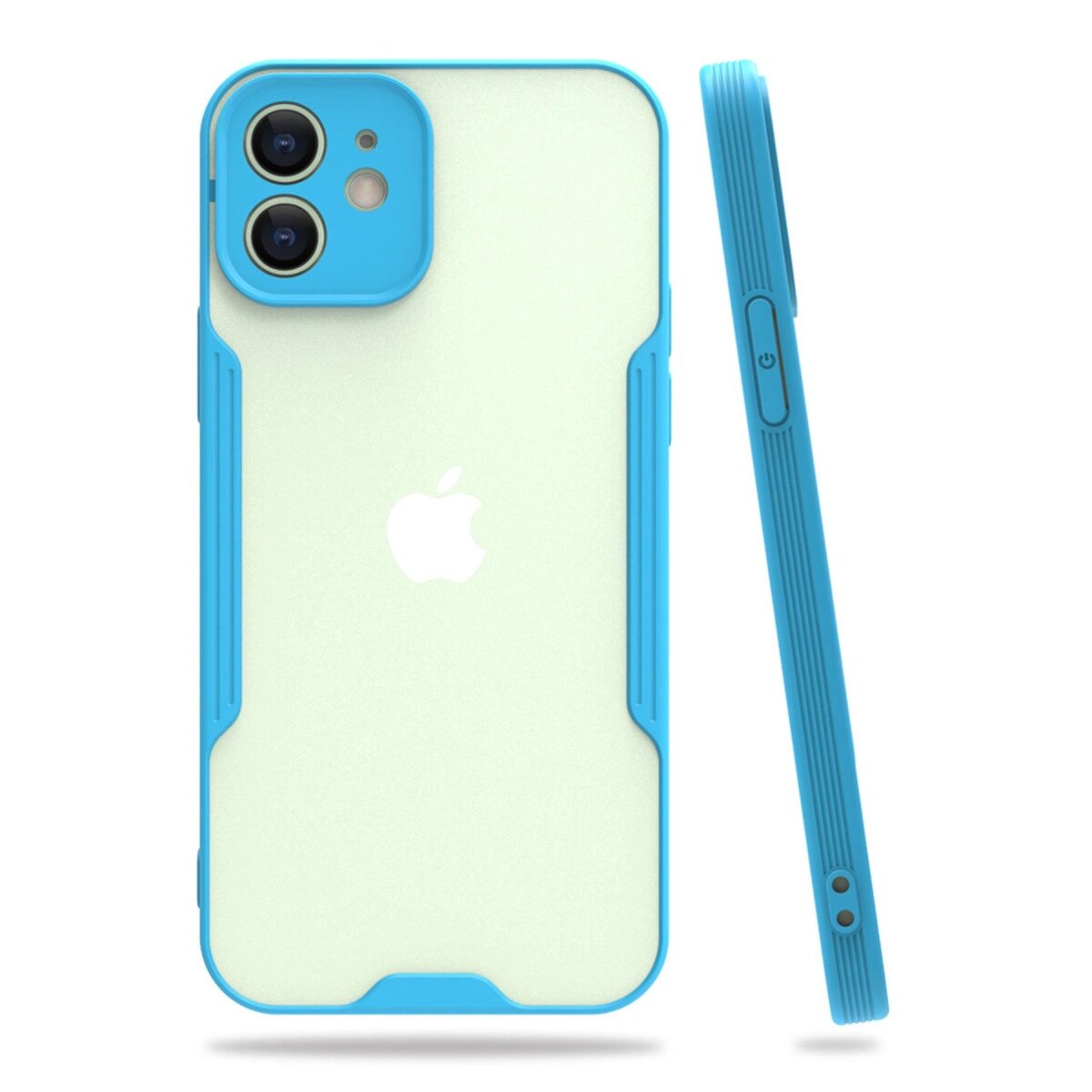 Apple İphone 12 Kılıf Platin Silikon - Mavi Apple İphone 12 Kılıf Platin Silikon - Mavi
