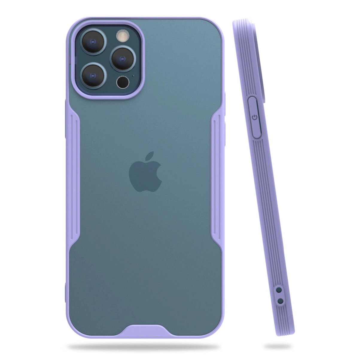 Apple İphone 12 Pro Max Kılıf Platin Silikon - Lila Apple İphone 12 Pro Max Kılıf Platin Silikon - Lila