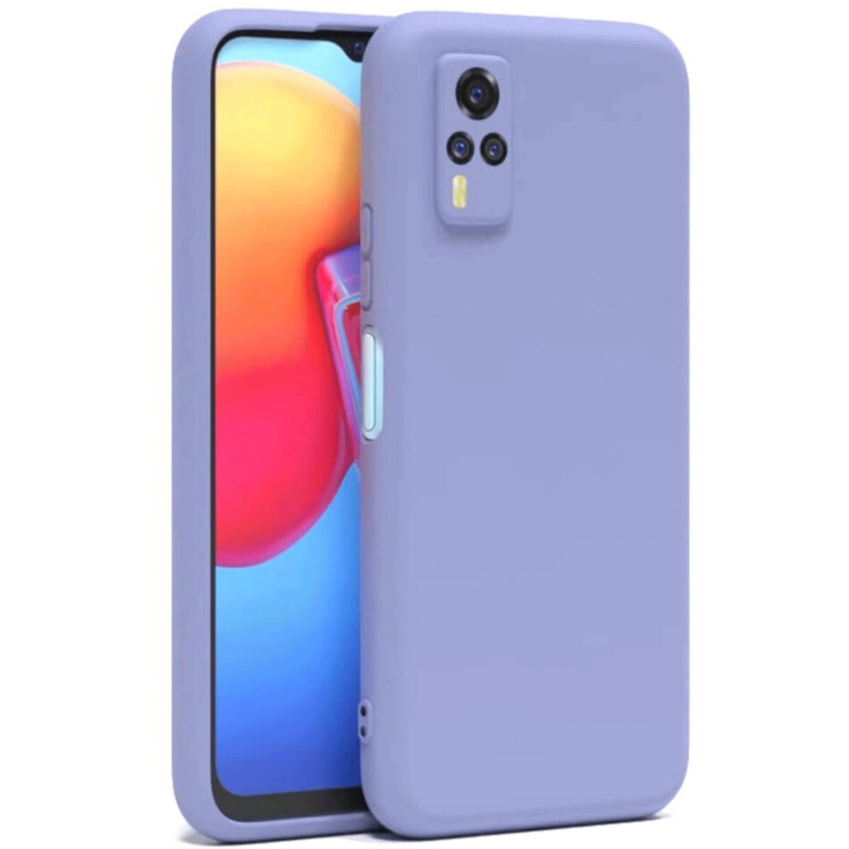 Vivo Y53s Kılıf Nano İçi Kadife Silikon - Lila Vivo Y53s Kılıf Nano İçi Kadife Silikon - Lila