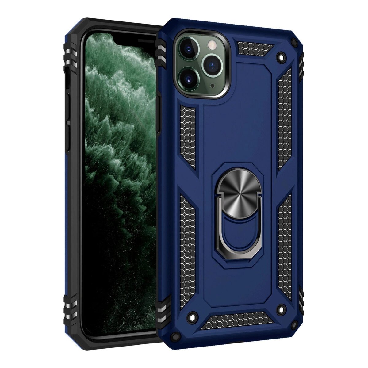 Apple İphone 11 Pro Kılıf Sofya Yüzüklü Silikon Kapak - Lacivert Apple İphone 11 Pro Kılıf Sofya Yüzüklü Silikon Kapak - Lacivert