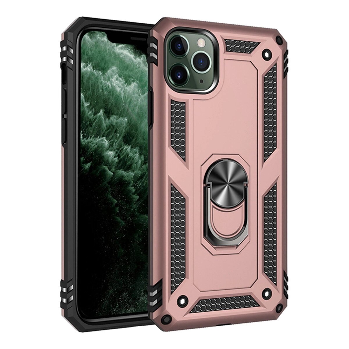 Apple İphone 11 Pro Max Kılıf Sofya Yüzüklü Silikon Kapak - Rose Apple İphone 11 Pro Max Kılıf Sofya Yüzüklü Silikon Kapak - Rose