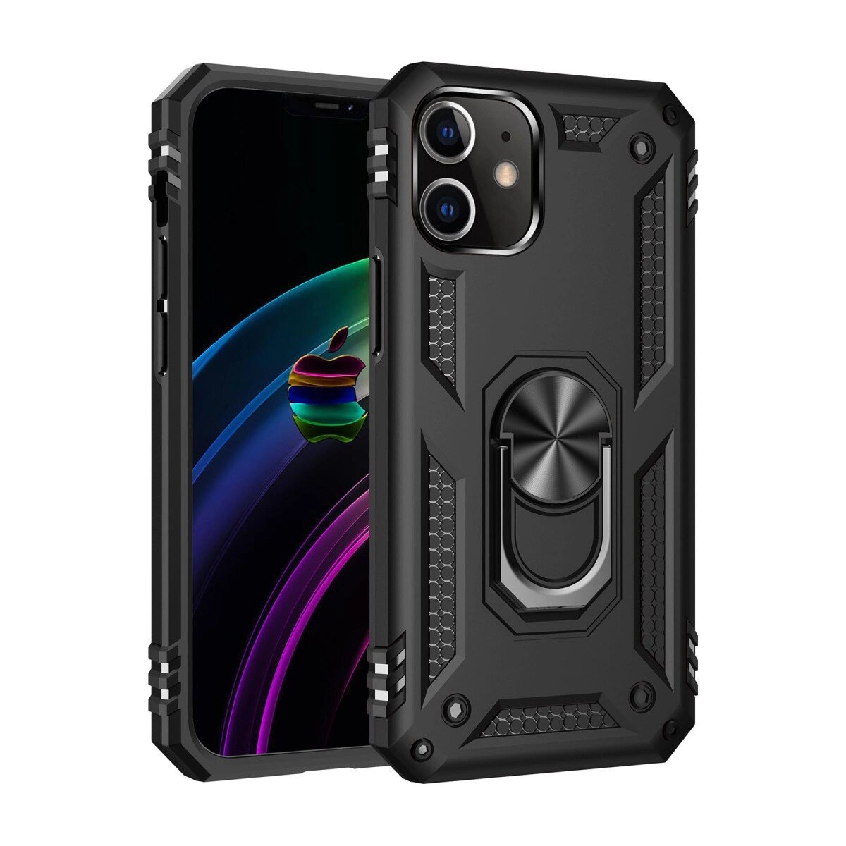 Apple İphone 12 Mini Kılıf Sofya Yüzüklü Silikon Kapak - Siyah Apple İphone 12 Mini Kılıf Sofya Yüzüklü Silikon Kapak - Siyah