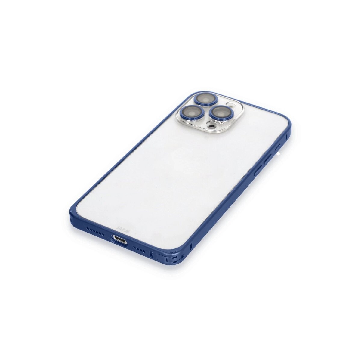 Joko Apple İphone 15 Pro Max Metal Bumper Mat Kapak - Lacivert
