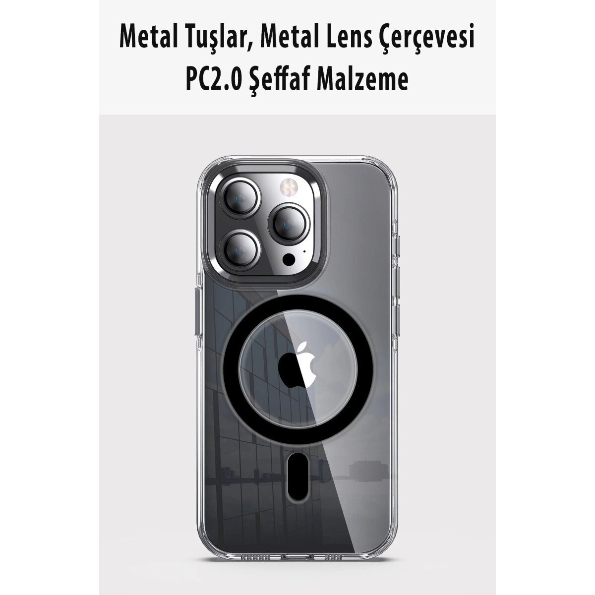 Joko Apple İphone 15 Pro Max Kılıf Crystal Magsafe Kapak - Şeffaf Joko Apple İphone 15 Pro Max Kılıf Crystal Magsafe Kapak - Şeffaf