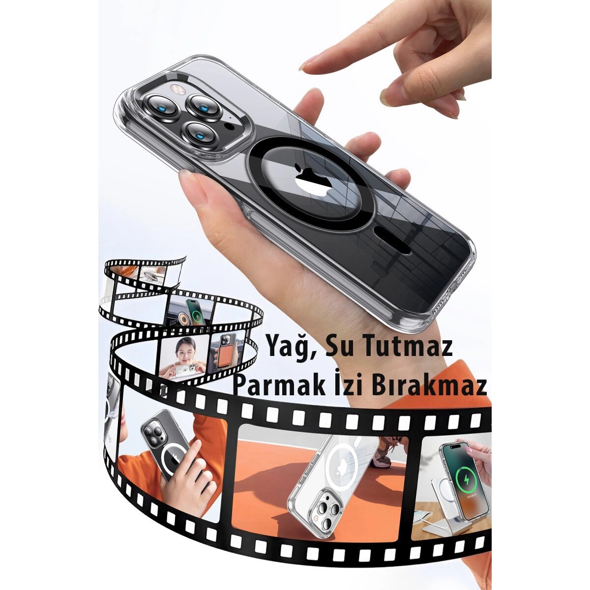 Joko Apple İphone 15 Pro Max Kılıf Crystal Magsafe Kapak - Şeffaf Joko Apple İphone 15 Pro Max Kılıf Crystal Magsafe Kapak - Şeffaf