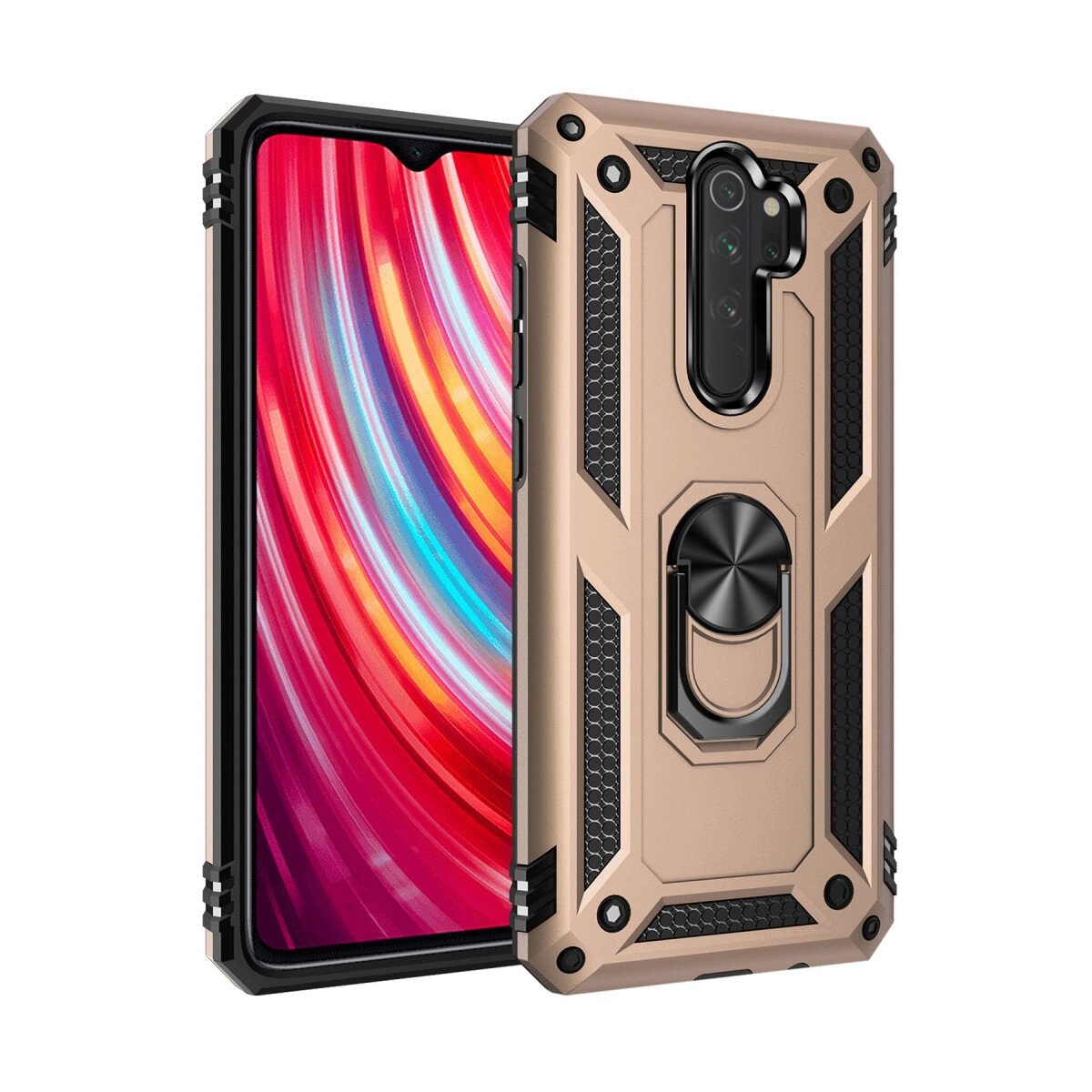 Xiaomi Redmi Note 8 Pro Kılıf Sofya Yüzüklü Silikon Kapak - Gold Xiaomi Redmi Note 8 Pro Kılıf Sofya Yüzüklü Silikon Kapak - Gold