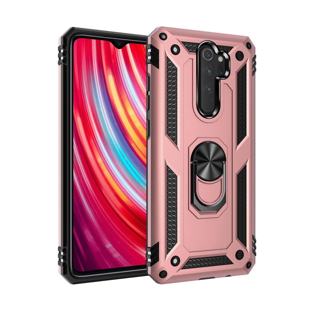 Xiaomi Redmi Note 8 Pro Kılıf Sofya Yüzüklü Silikon Kapak - Rose Xiaomi Redmi Note 8 Pro Kılıf Sofya Yüzüklü Silikon Kapak - Rose