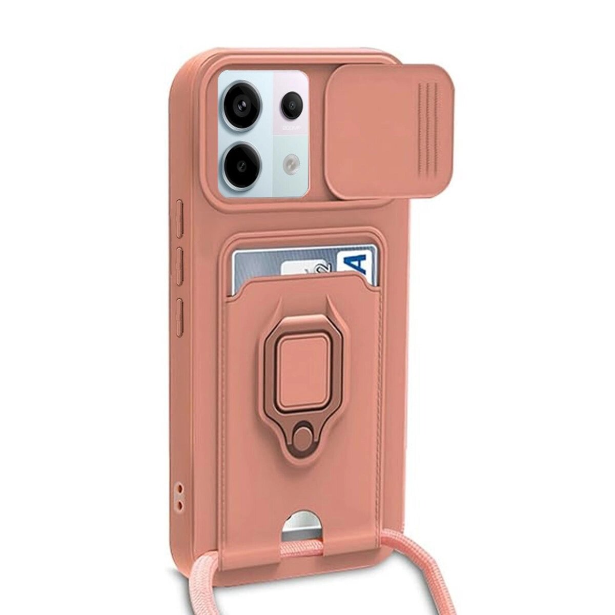 Xiaomi Redmi Note 13 Pro 5g Kılıf Zuma Kartvizitli Yüzüklü Silikon - Pembe Xiaomi Redmi Note 13 Pro 5g Kılıf Zuma Kartvizitli Yüzüklü Silikon - Pembe