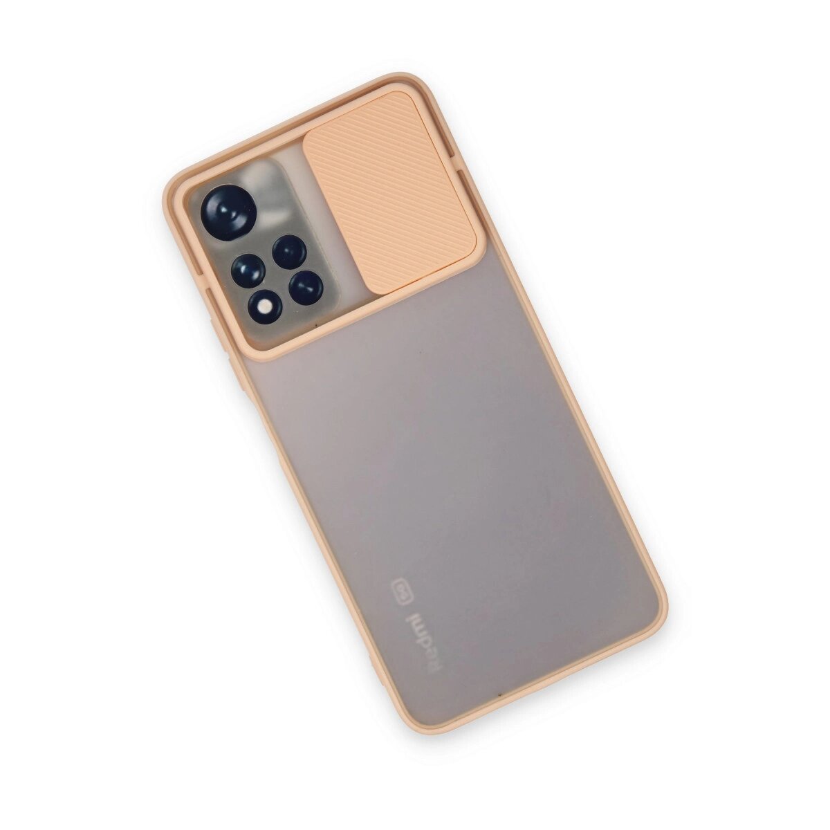 Xiaomi Redmi Note 11t Kılıf Palm Buzlu Kamera Sürgülü Silikon - Pembe Xiaomi Redmi Note 11t Kılıf Palm Buzlu Kamera Sürgülü Silikon - Pembe