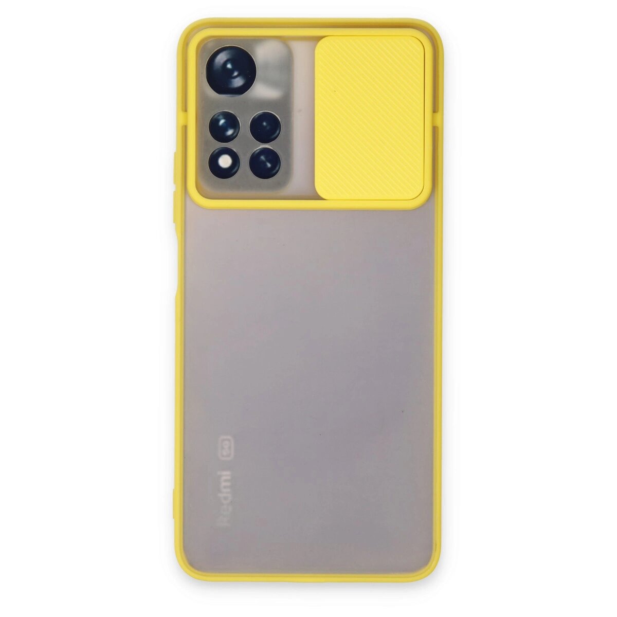 Xiaomi Redmi Note 11 Pro Plus 5g Kılıf Palm Buzlu Kamera Sürgülü Silikon - Sarı Xiaomi Redmi Note 11 Pro Plus 5g Kılıf Palm Buzlu Kamera Sürgülü Silikon - Sarı