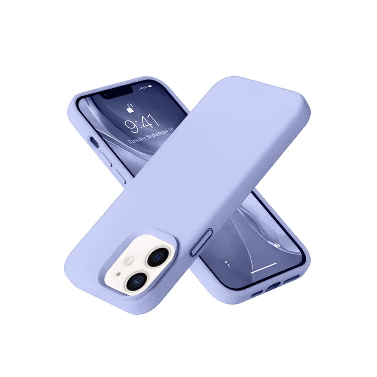 Apple İphone 12 Kılıf Nano İçi Kadife Silikon - Lila Apple İphone 12 Kılıf Nano İçi Kadife Silikon - Lila