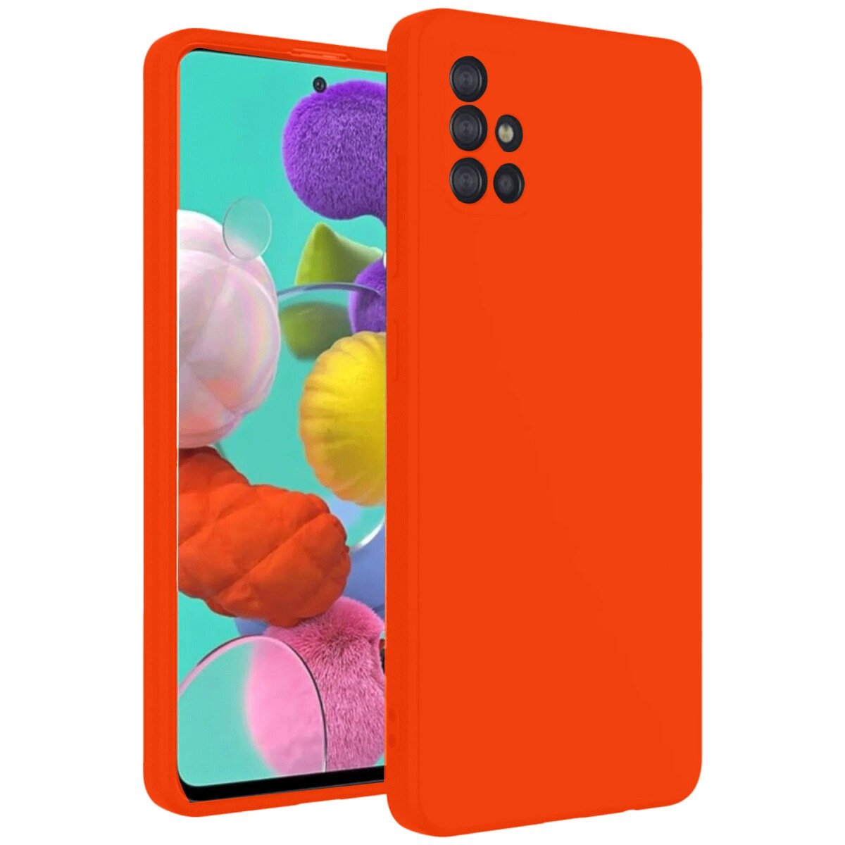 Samsung Galaxy A31 Kılıf Nano İçi Kadife Silikon - Turuncu Samsung Galaxy A31 Kılıf Nano İçi Kadife Silikon - Turuncu