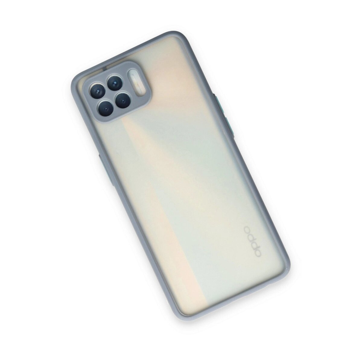 Oppo Reno 4 Lite Kılıf Montreal Silikon Kapak - Gri Oppo Reno 4 Lite Kılıf Montreal Silikon Kapak - Gri