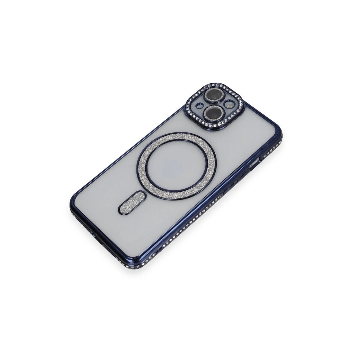 Apple İphone 14 Kılıf Joke Simli Magneticsafe Kılıf - Lacivert Apple İphone 14 Kılıf Joke Simli Magneticsafe Kılıf - Lacivert