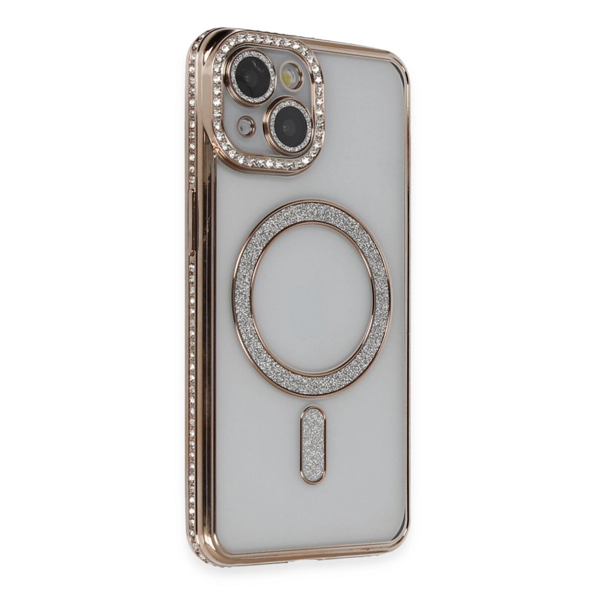 Apple İphone 13 Kılıf Joke Simli Magneticsafe Kılıf - Gold Apple İphone 13 Kılıf Joke Simli Magneticsafe Kılıf - Gold