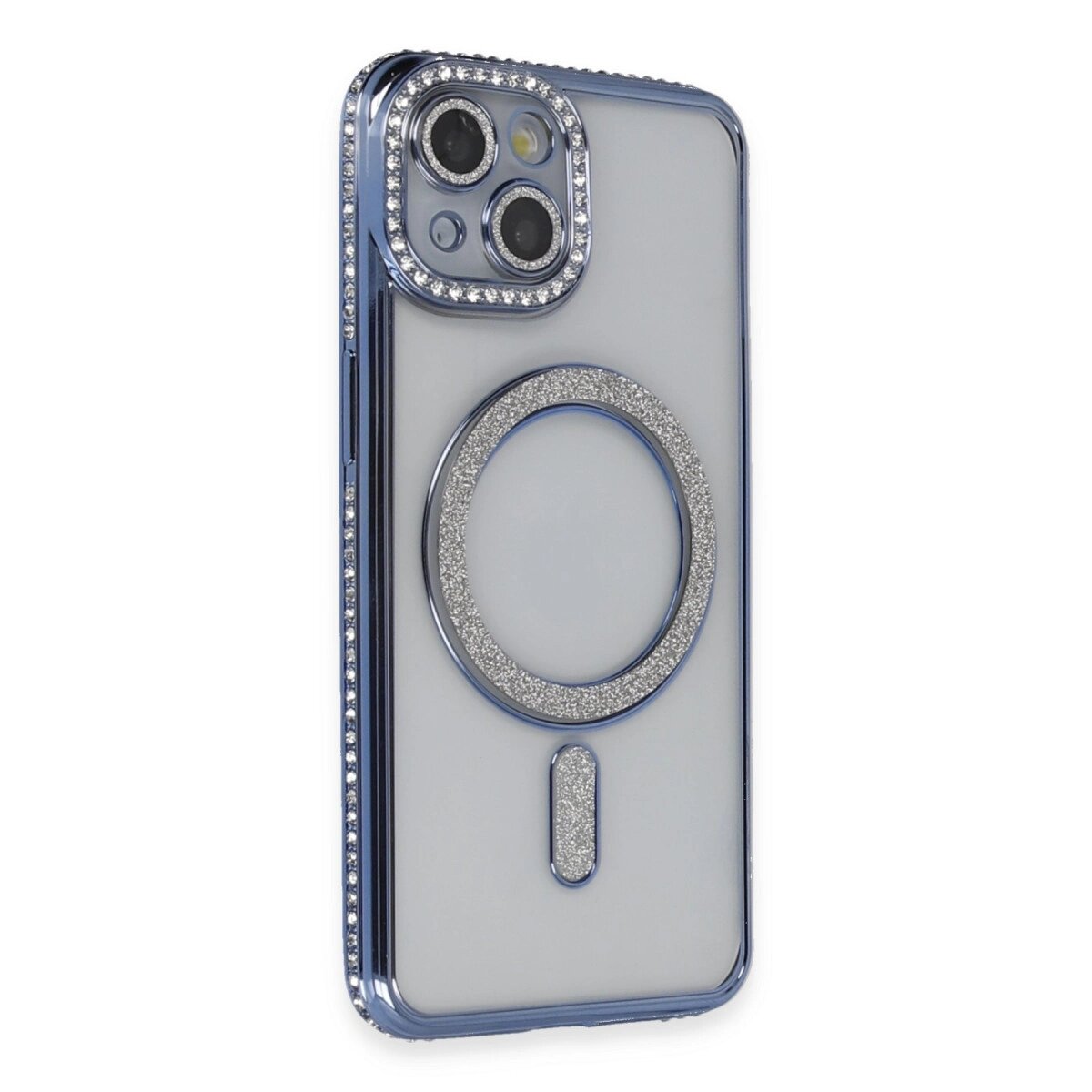 Apple İphone 13 Kılıf Joke Simli Magneticsafe Kılıf - Mavi Apple İphone 13 Kılıf Joke Simli Magneticsafe Kılıf - Mavi