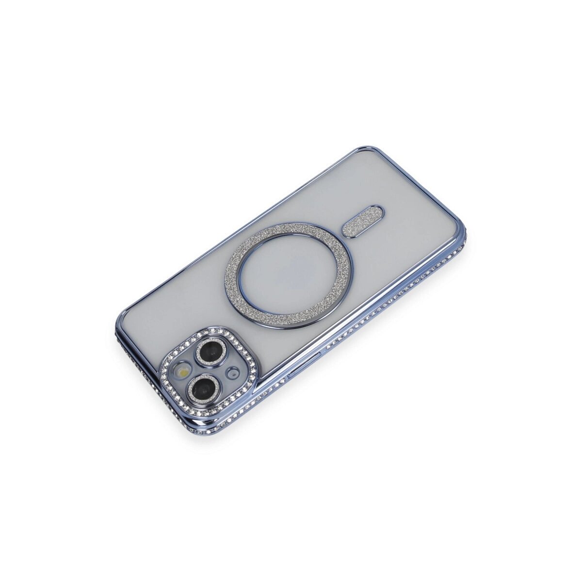 Apple İphone 13 Kılıf Joke Simli Magneticsafe Kılıf - Mavi Apple İphone 13 Kılıf Joke Simli Magneticsafe Kılıf - Mavi