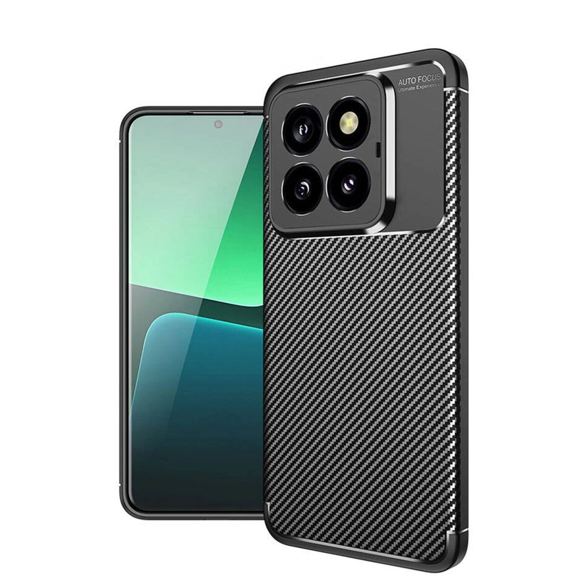Xiaomi Mi 14t Pro Kılıf Auto Focus Karbon Kapak - Siyah Xiaomi Mi 14t Pro Kılıf Auto Focus Karbon Kapak - Siyah