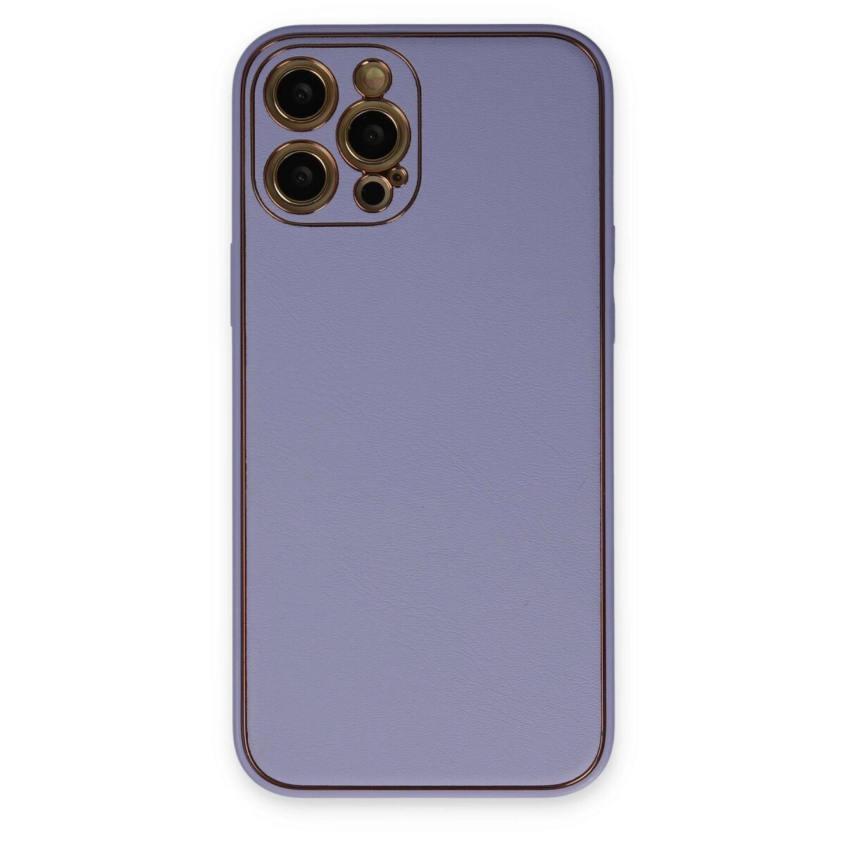 Apple İphone 12 Pro Max Kılıf Coco Deri Silikon Kapak - Açık Lila Apple İphone 12 Pro Max Kılıf Coco Deri Silikon Kapak - Açık Lila